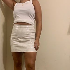 Faux Snake Print mini Skirt